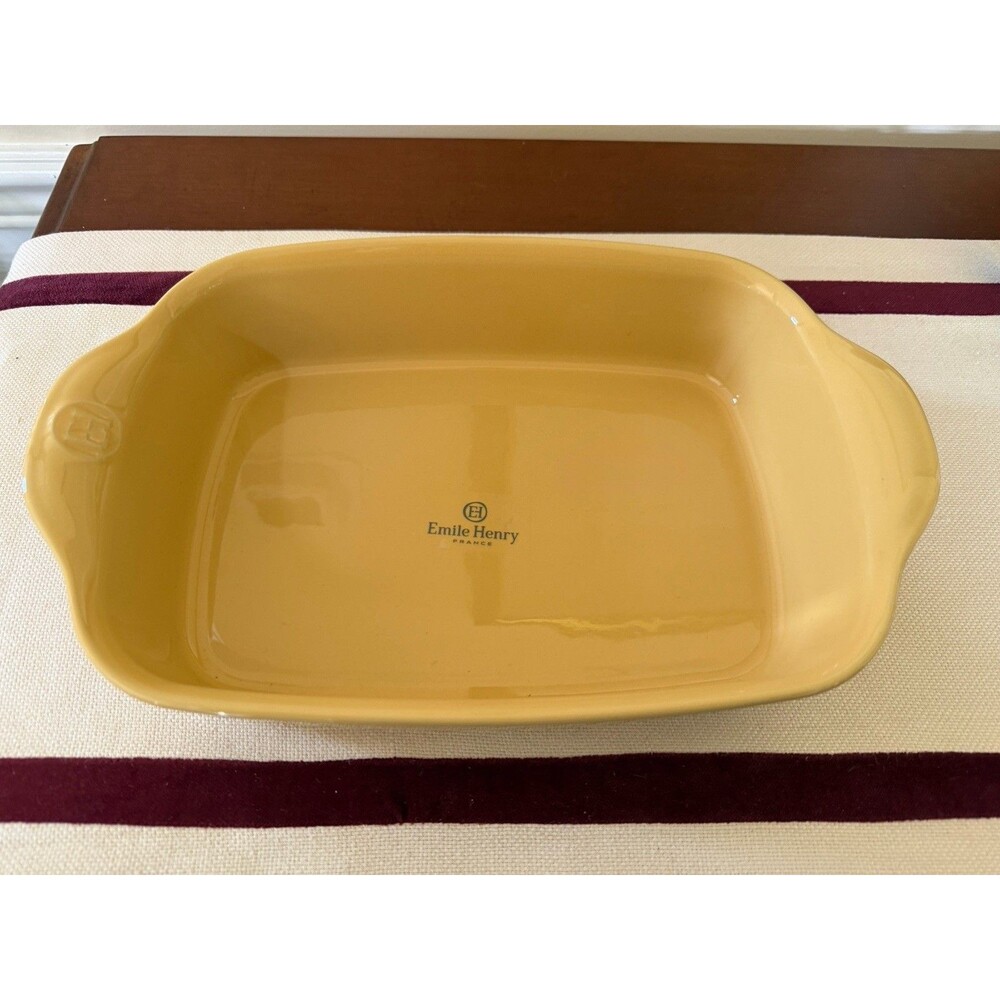 Emile Henry Rectangular Baking Dish In Provence Yellow NEW NEVER USED France